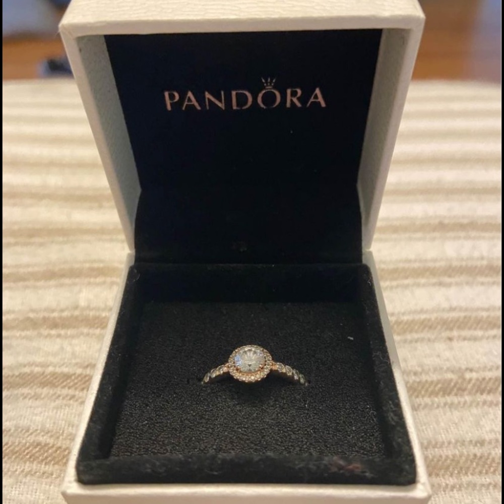 Rose Gold Pandora Ring Size 8